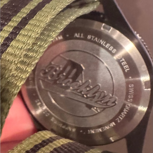 Brooklyn Black Eyed Pea 41mm QTZ Green and Black Watch - Picture 6 of 8